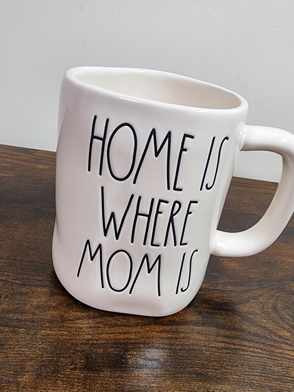 Rae Dunn White 'Home Is Where Mom Is' Ceramic Coffee Mug